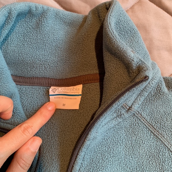 Columbia teal fleece sweater - Picture 2 of 6